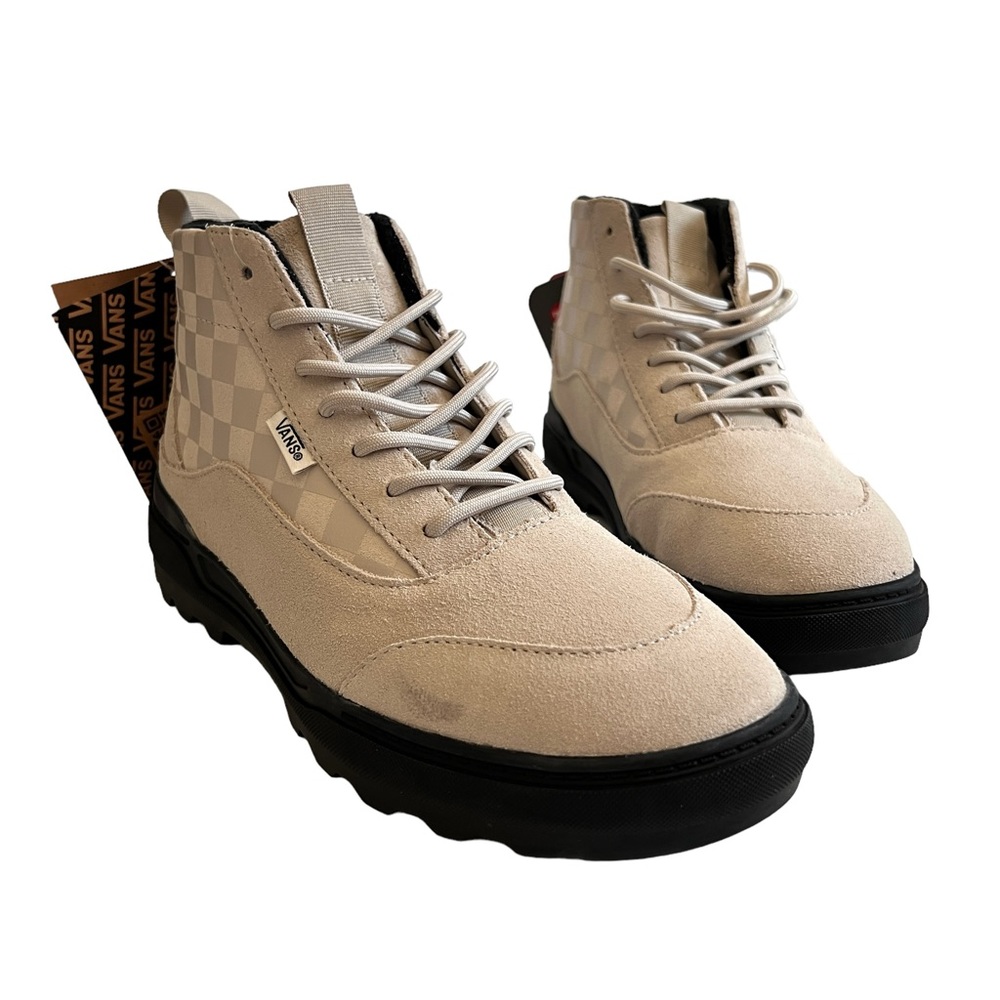 New VANS Colfax MTE-1 Checkered Cold Weather Boot Cream Black Unisex Sz 7W/ 5.5M - Picture 7 of 12